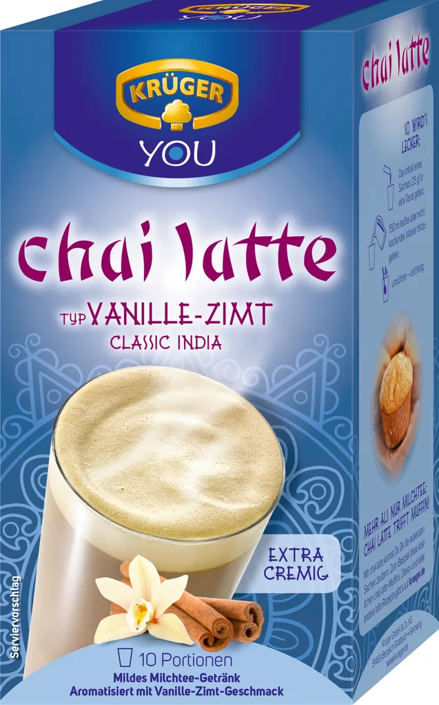 Krüger You Chai Latte Typ Vanille-Zimt Classic India extra cremig | 10 Portionen