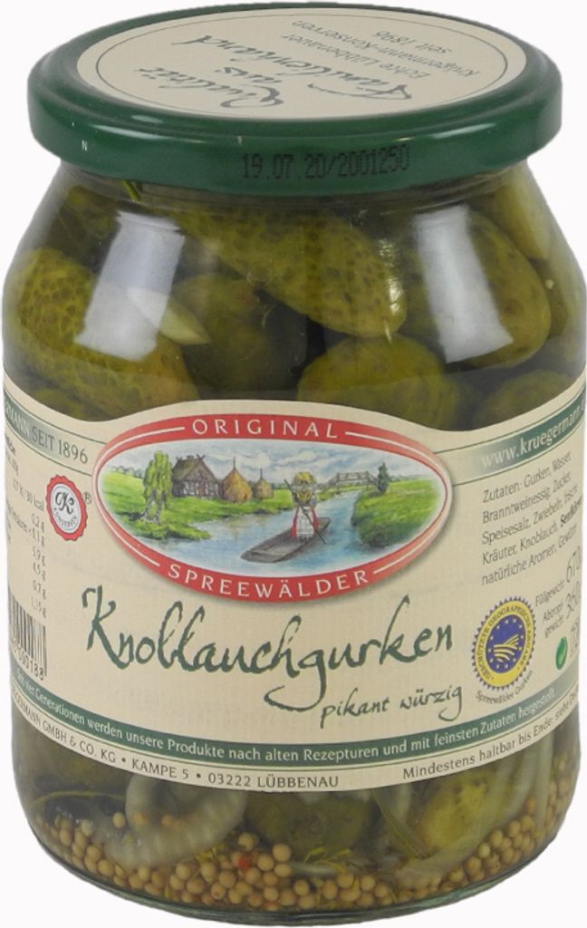 Krügermann's Original Spreewald Garlic Pickles (720 ml jar)