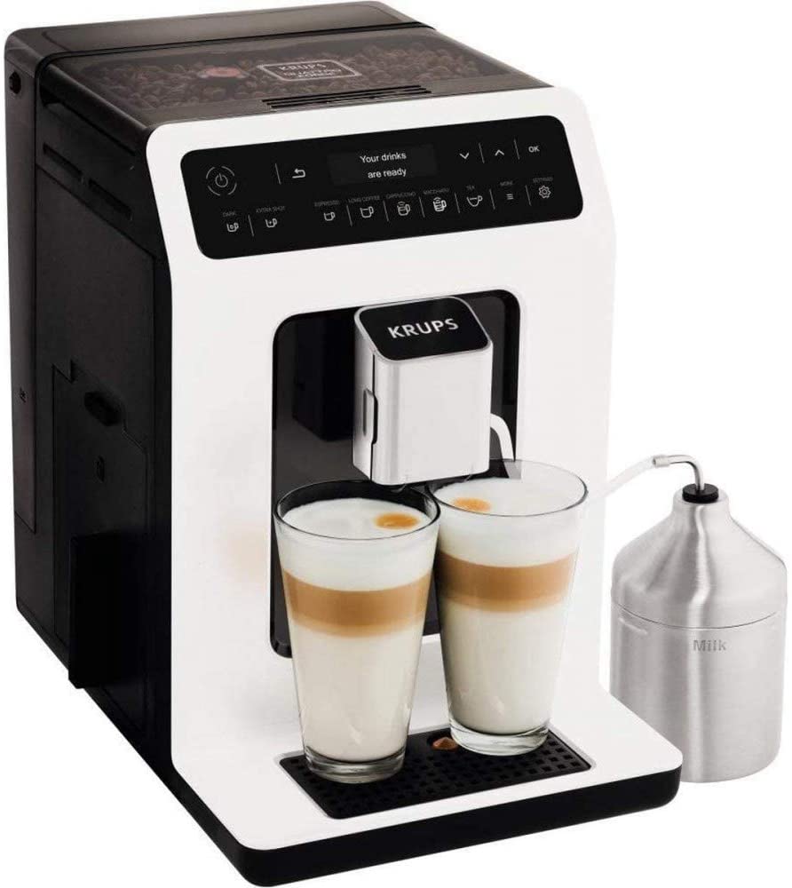 Krups ea8911 Freestanding Fully Automatic Espresso Machine 2.3L 2Cups White - Espresso Machine (Freestanding Machine, 2.3L, Coffee Grinder, 1450W, White)