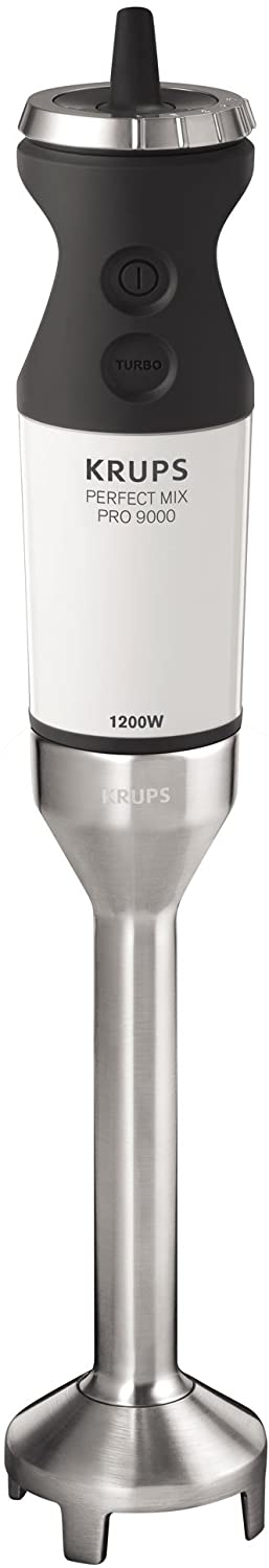 Krups HZ5081 Perfect Mix Hand Mixer Pro, 1200 W, with Soft Touch Handle, Stainless Steel/White