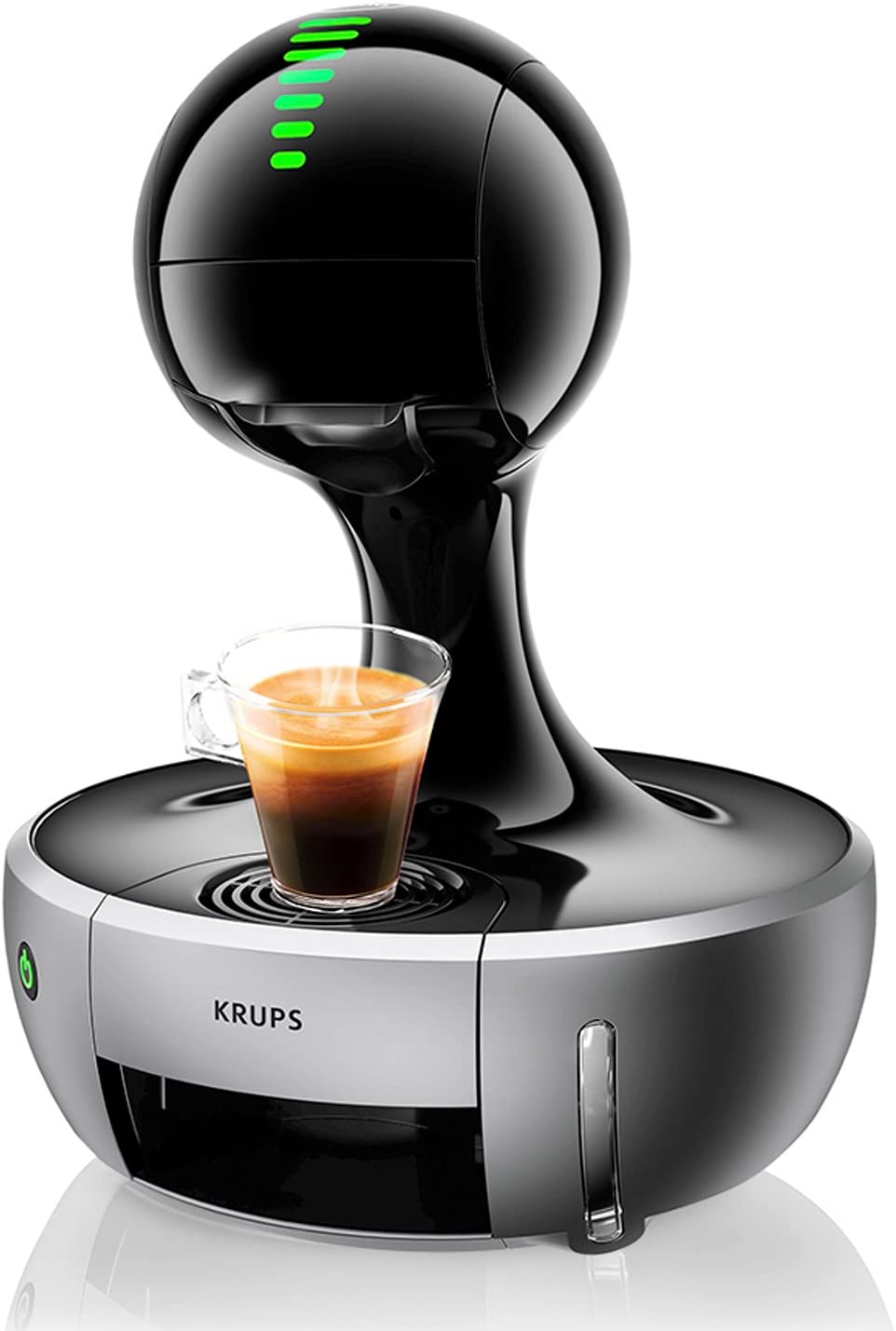 Krups Dolce Gusto Krups Nescafé Dolce Gusto Drop KP350B capsule coffee machine (for hot and cold drinks, 15 bar pump pressure, automatic water metering, flow stop, sensor touch, 0.8 l water tank) silver