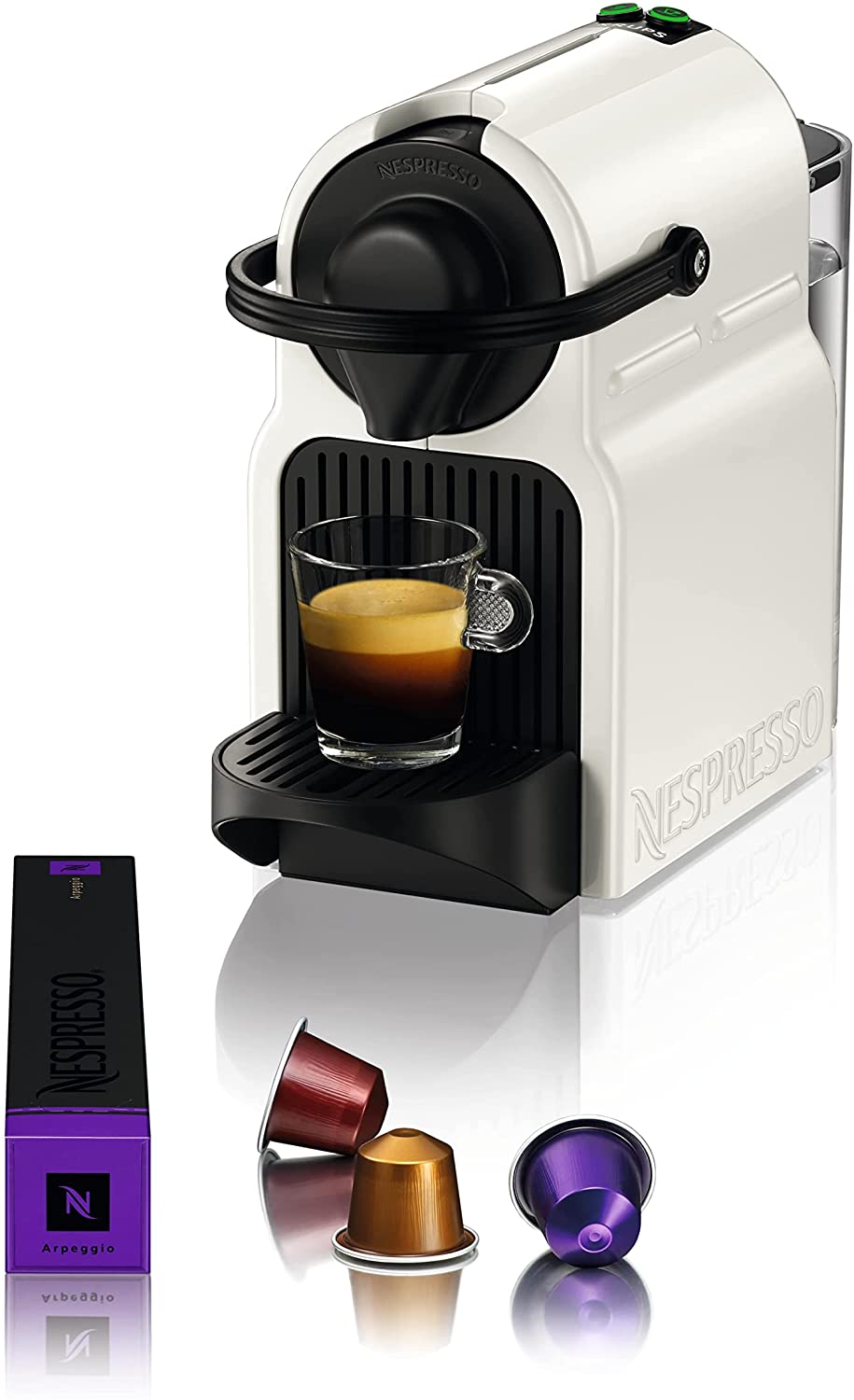 Krups Nespresso XN1001 Inissia coffee capsule machine, white