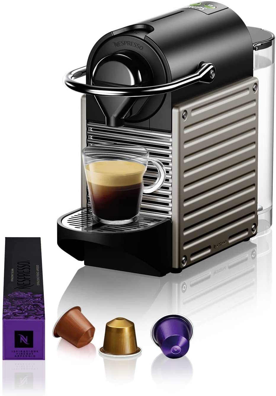 Krups Nespresso Krups XN304T coffee machine freestanding espresso machine Titan 0.7 L 1 cups