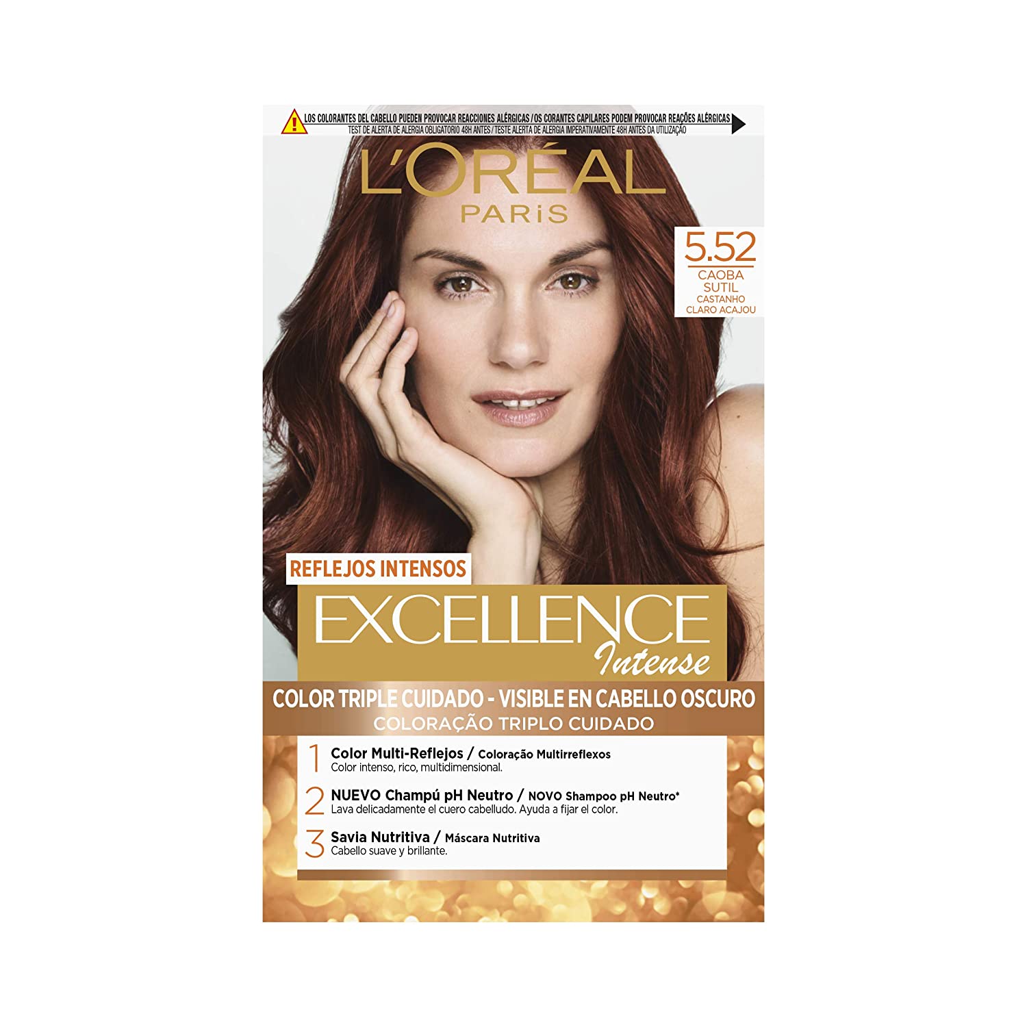 L'Oréal Paris Excellence L\'Oréal Paris Excellence Intense Permanent Ink Tono 5.52 Caoba Sutil