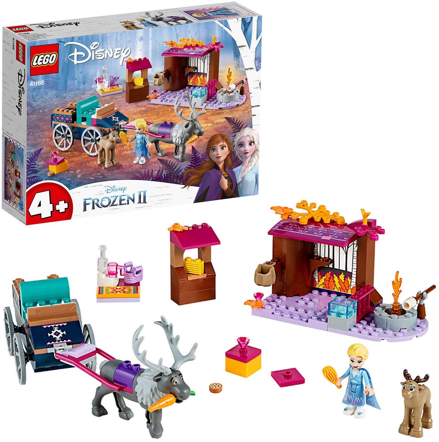 LEGO 41166 Disney ELSA and the Reindeer Carriage Construction Kit, Multi-Co