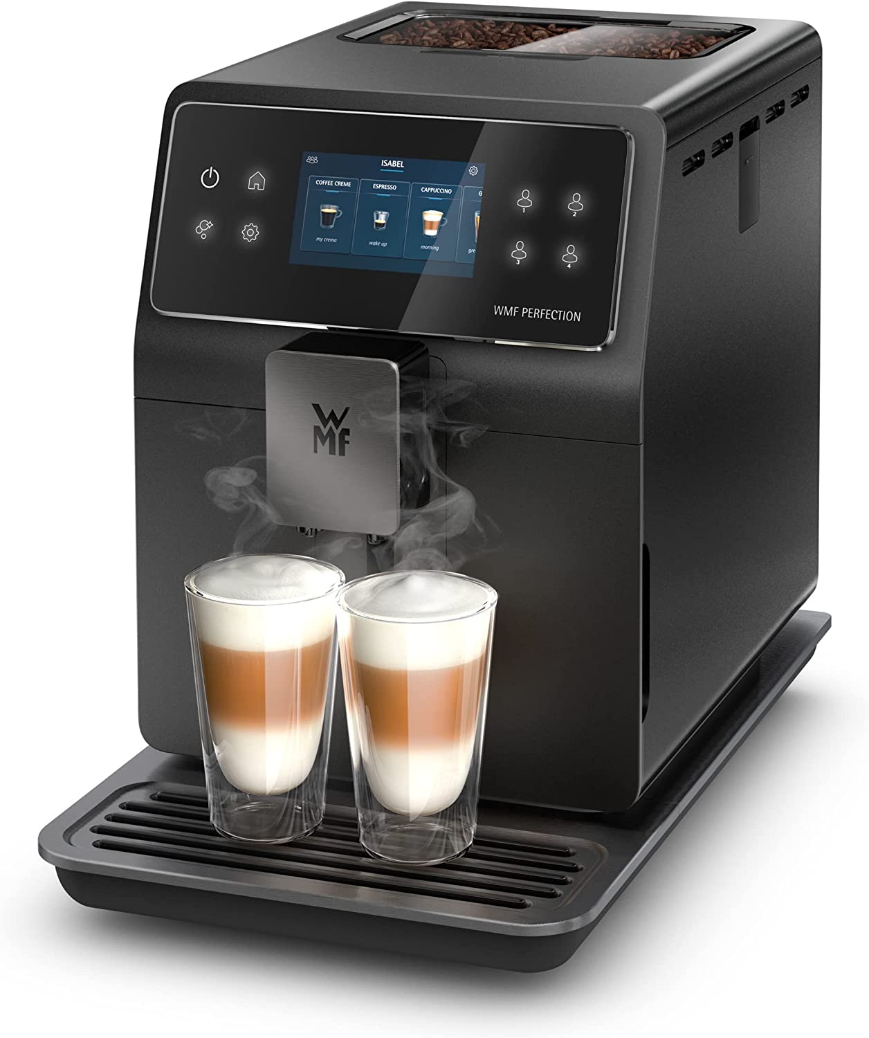 WMF Perfection 740L Fully Automatic Coffee Machine with Milk System, 15 Drink Specialities, Double Thermal Block, Stainless Steel Grinder, User Profile Storage
