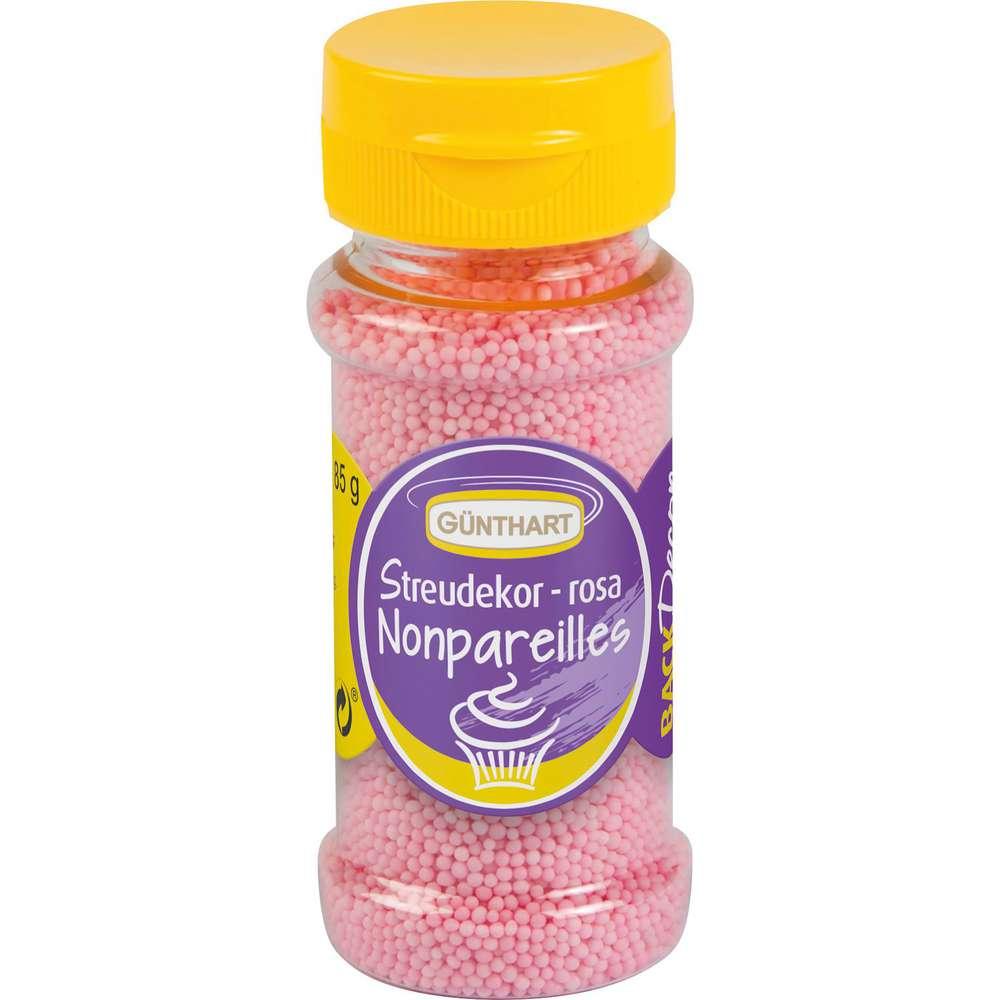 Cake decoration nonpareils, pink