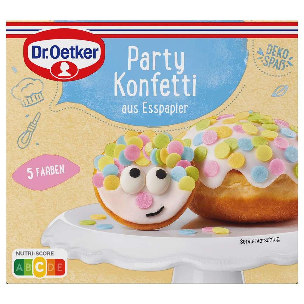 Cake decoration party confetti made from edible paper