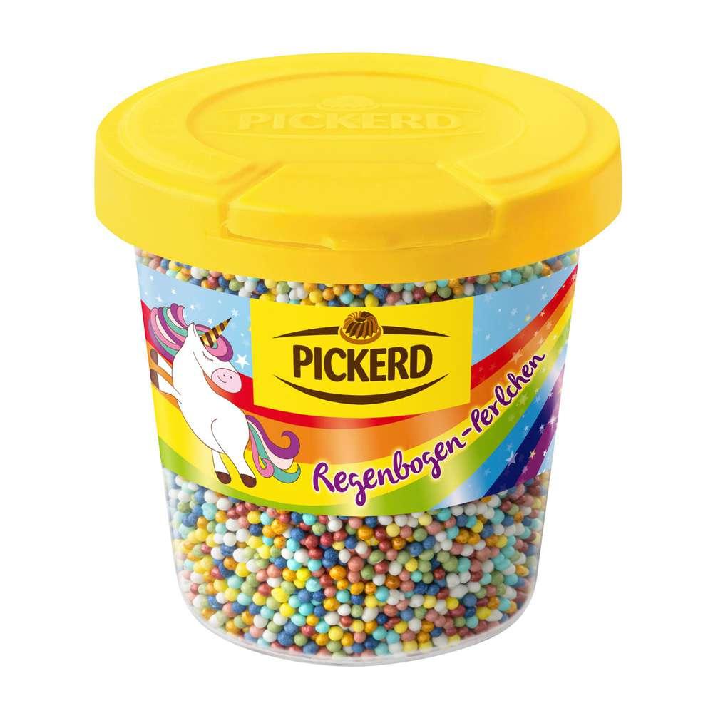 Cake decoration rainbow pearls