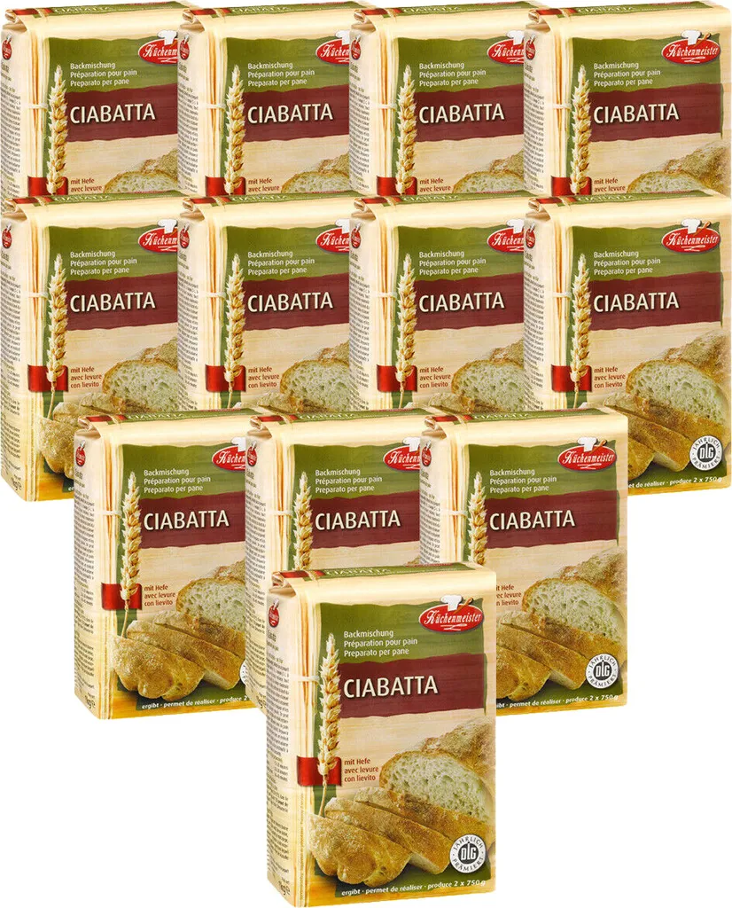 Küchenmeister bread baking mix Ciabatta 12 pieces á 1000 g