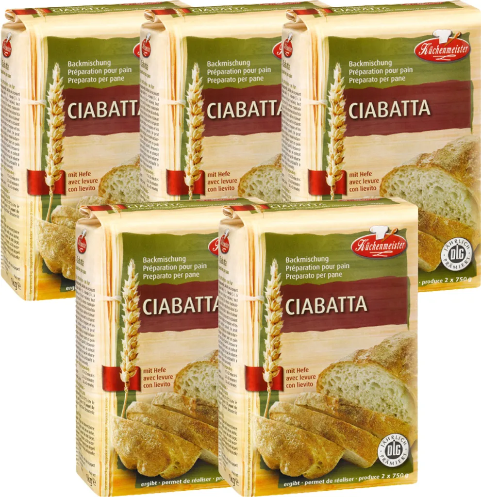 KÜCHENMEISTER bread baking mix Ciabatta 5 x 1000 g