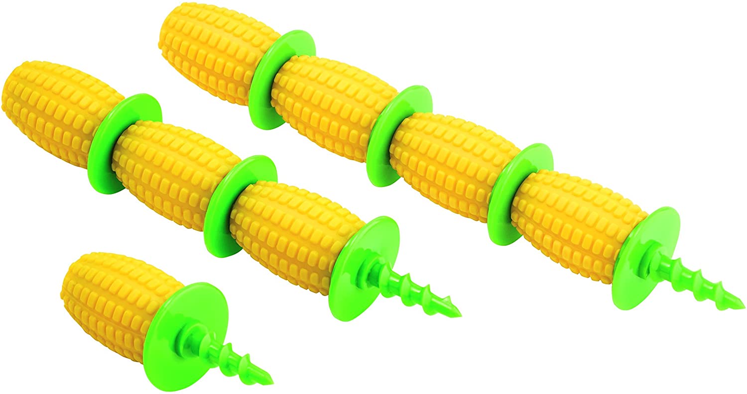 KUHN RIKON Corn on the Cob Holder 21400 Silicone Yellow / Green One Size