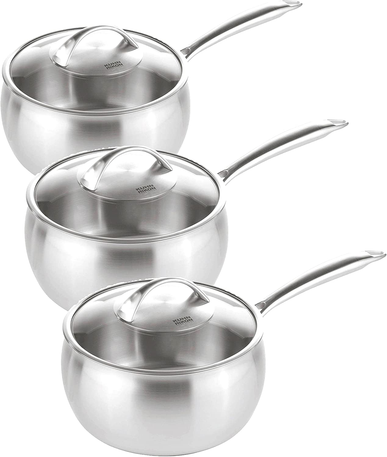 Kuhn Rikon Daily Saucepan withLid Set, 3 Piece