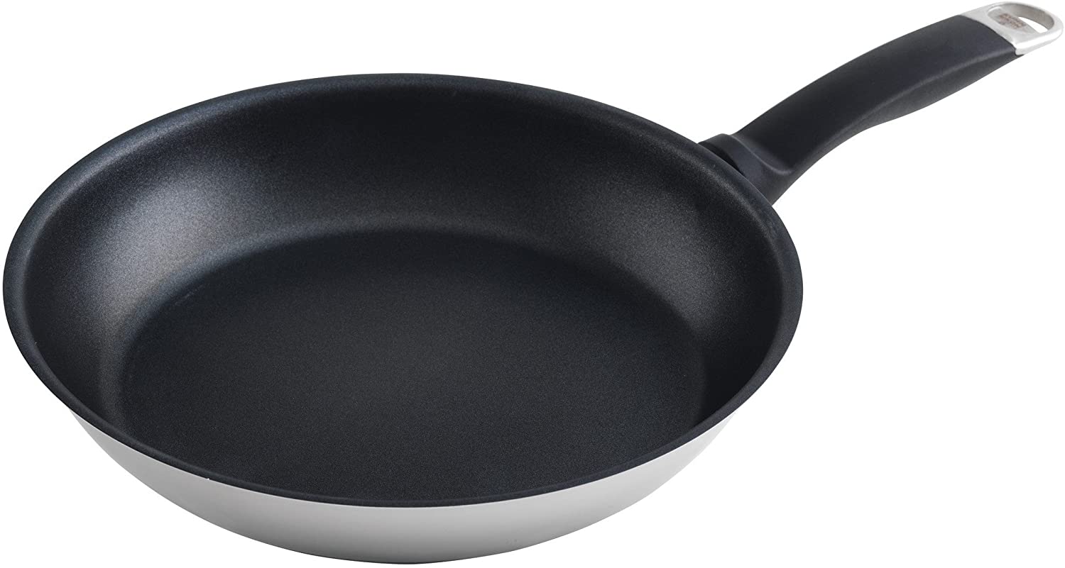 Kuhn Rikon Frying Pan Stainless Steel Coated, Black , 28 cm