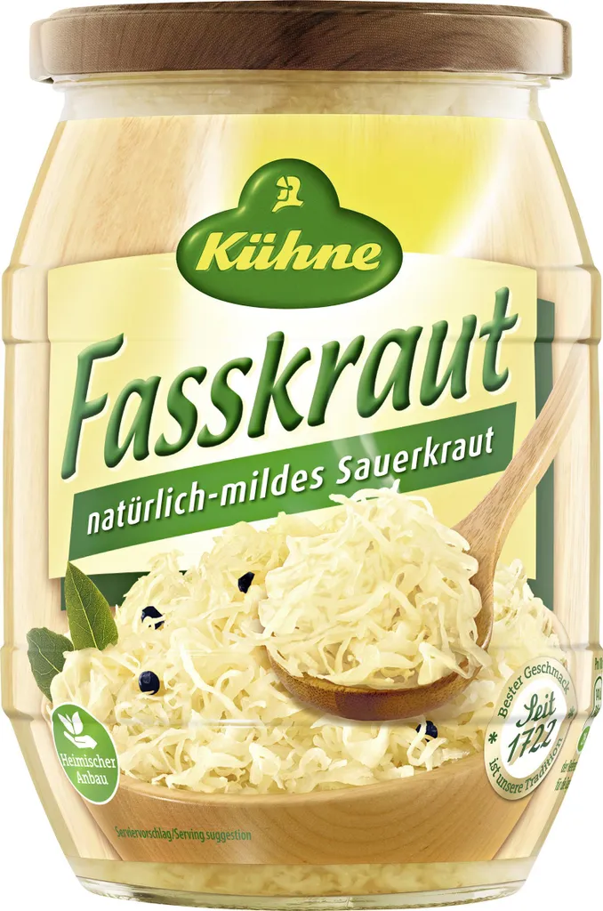 Kühne Fasskraut naturally mild ATG 385g