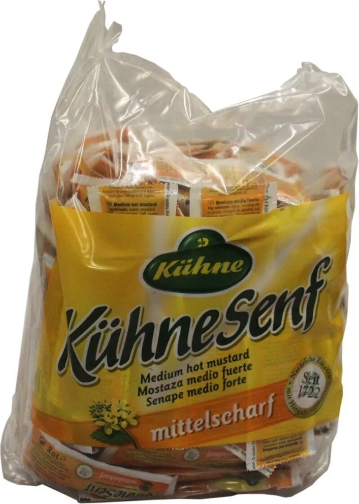 Kühne mustard medium-hot portions 1500g
