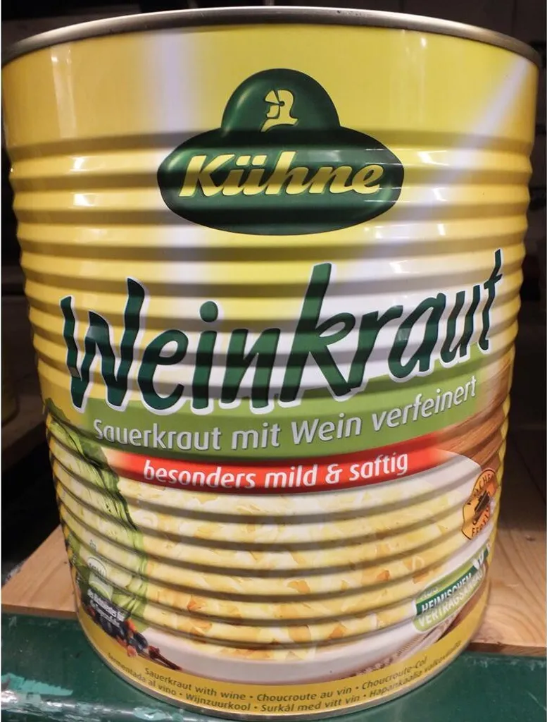 Kühne Weinkraut Sauerkraut hearty mild pasteurized 10200ml