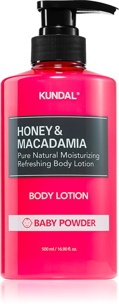 KUNDAL Honey & Macadamia Baby Powder nourishing body lotion with moisturizing effect