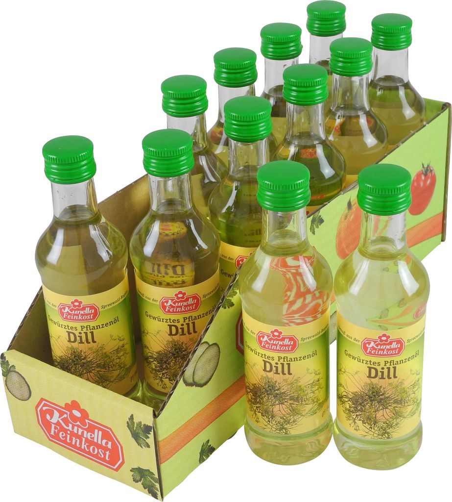 Kunella Seasoned Rapeseed Oil Dill - 12-pack (12 bottles of 100 ml each)