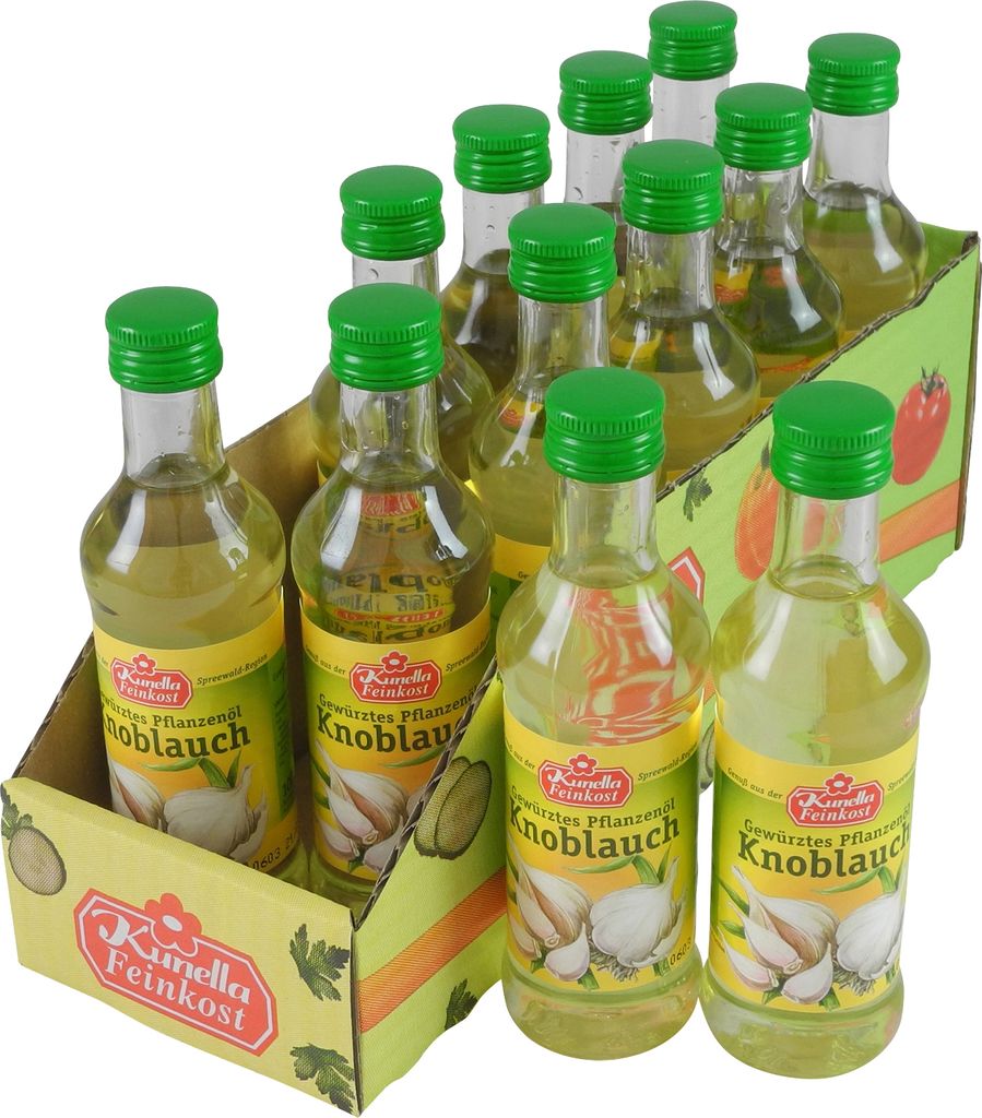 Kunella Seasoned Rapeseed Oil Garlic - 12 Pack (12 bottles of 100 ml)