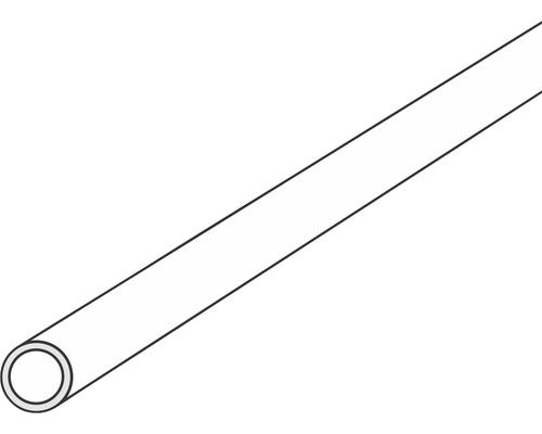Plastic round tube Ø outside: 2 mm, Ø inside: 1 mm, length: 1000 mm white