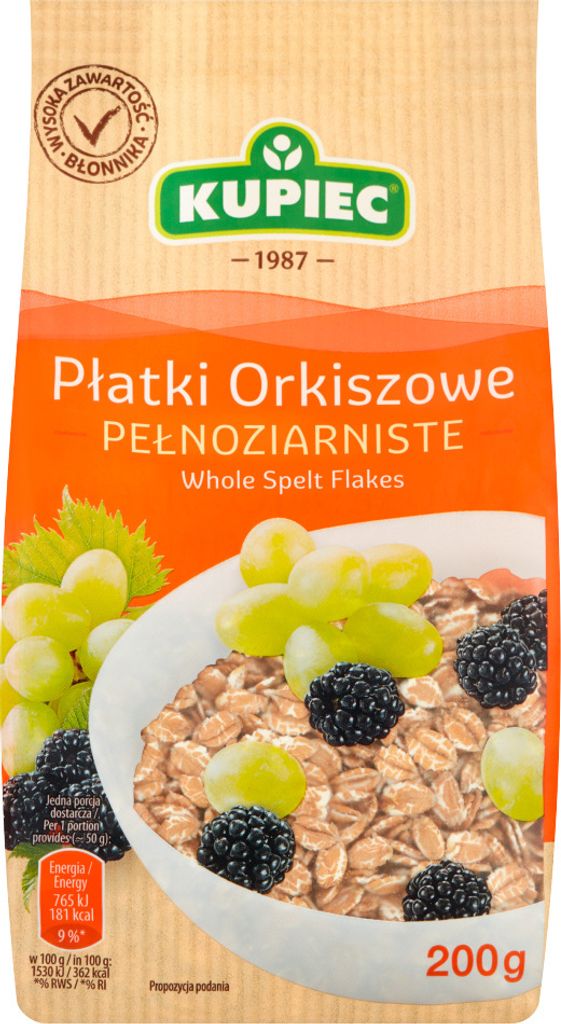 Kupiec Flakes Whole Grain Spelled 200 G