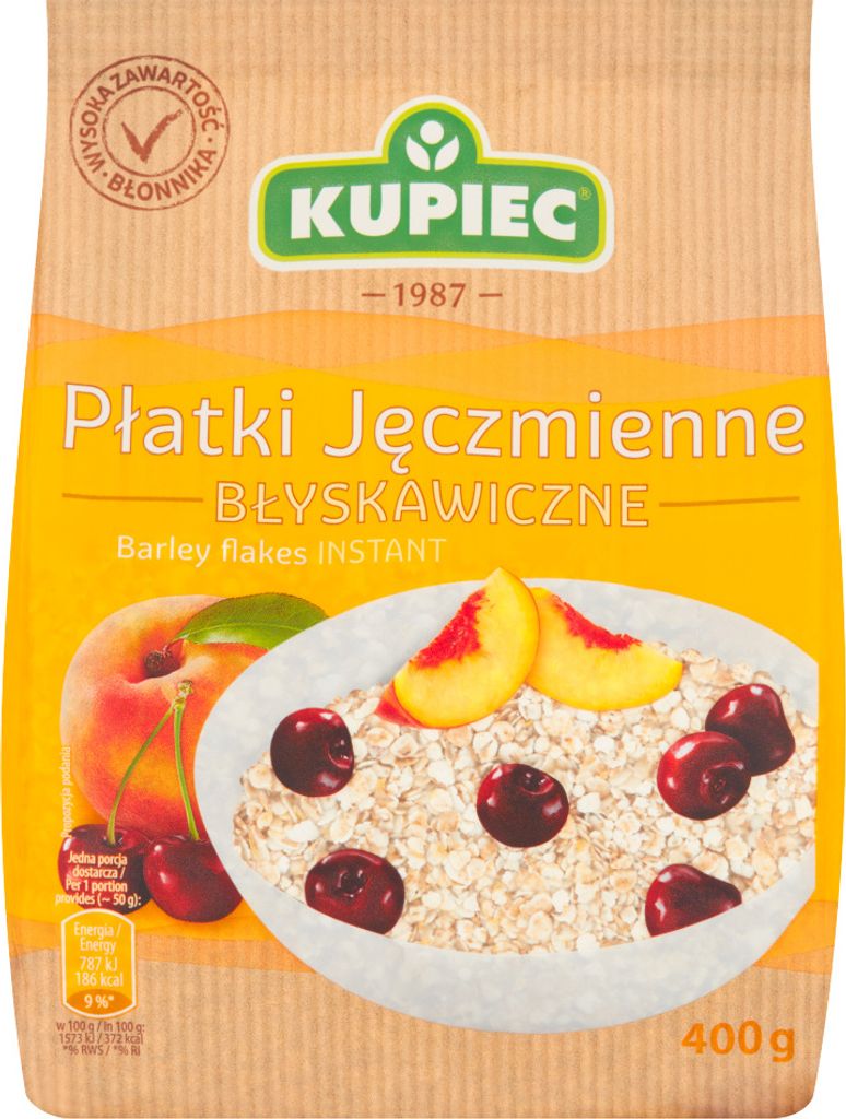 Kupiec-Flocken Jęczmienne Błyskawiczne 400 G
