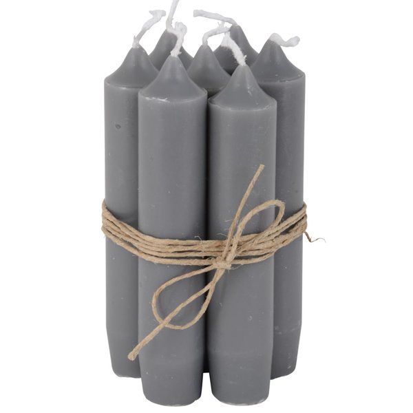 short stick candle dark gray (1 piece) made of paraffin by Ib Laursen
