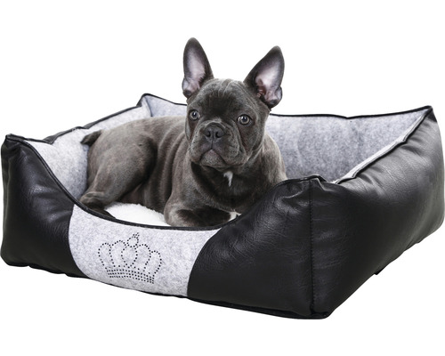 Chiara cuddly bed 55 x 45 x 18 cm grey-black