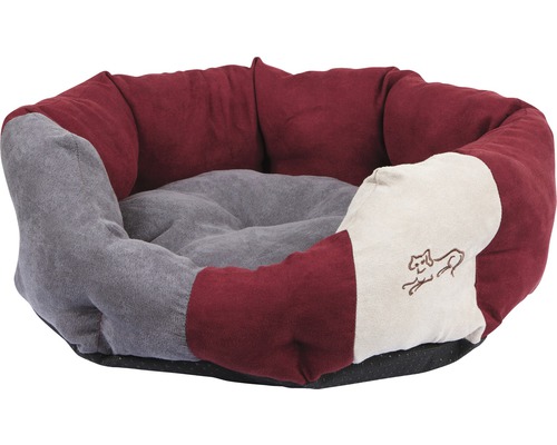 KERBL Amelie cuddly bed 71x64x16 cm burgundy red-anthracite
