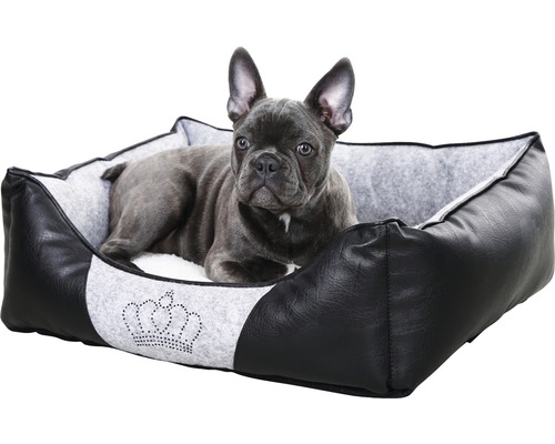 KERBL Chiara cuddly bed 42x32x18 cm grey-black