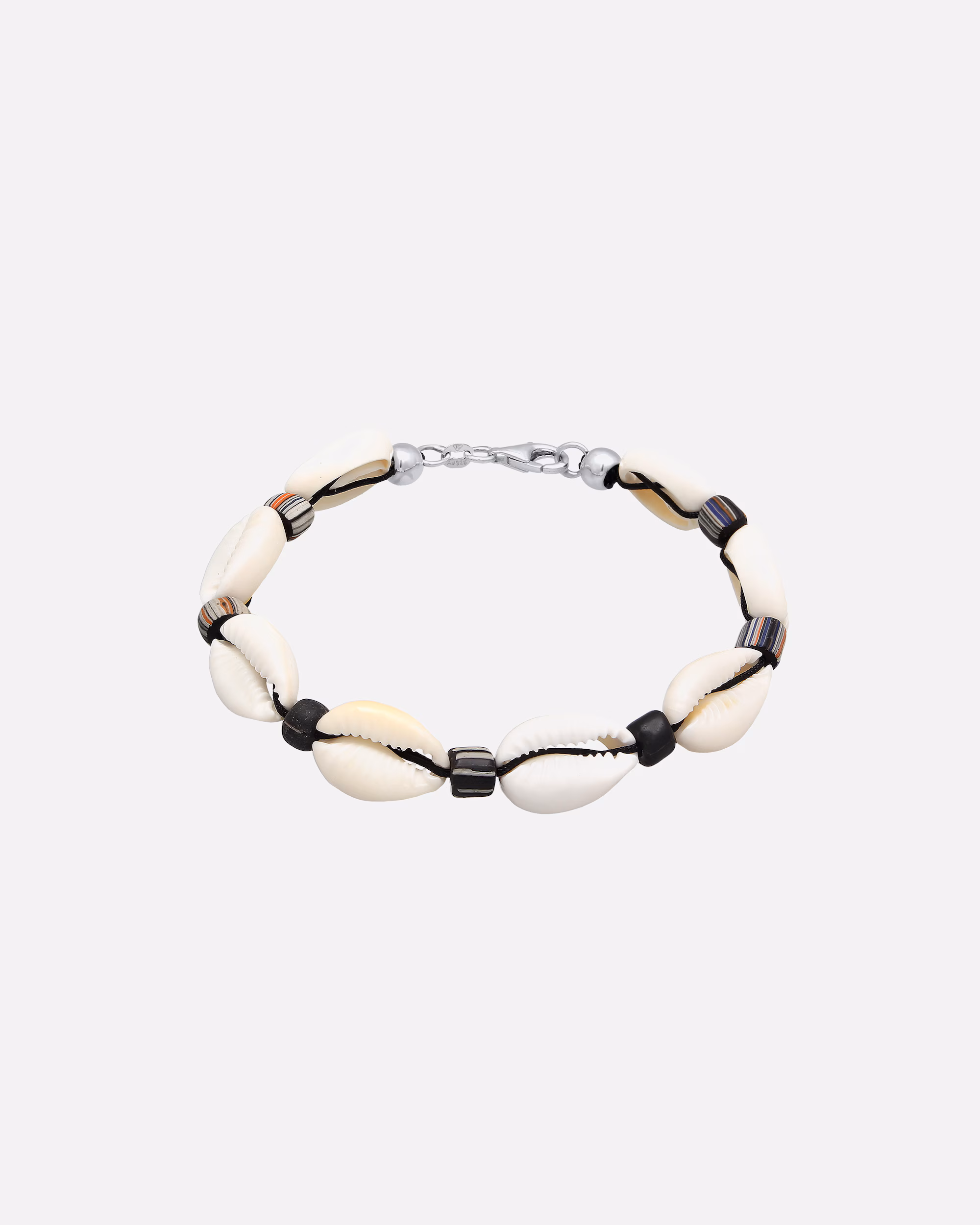 KUZZOI Bracelet Cowrie Shell Beach Surfer Festival 925 Silver