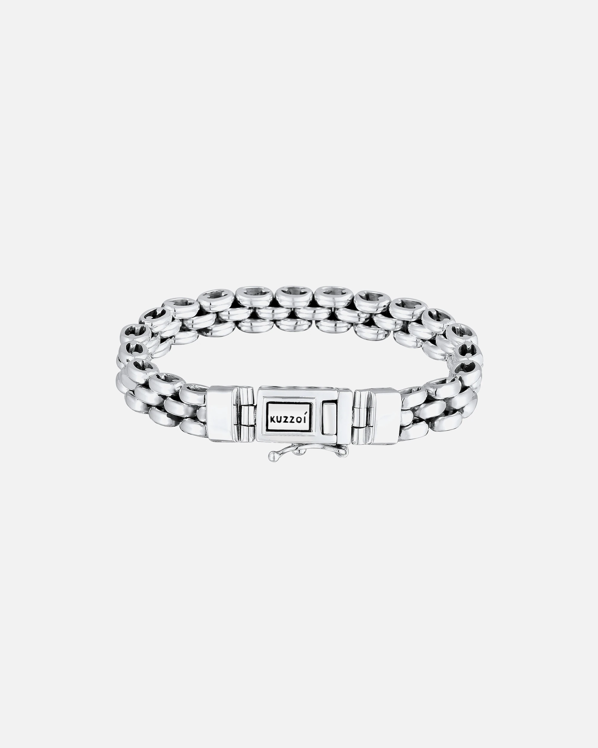 KUZZOI Bracelet KUZZOI Bracelet Men Trend Chunky Chain Oxidized 925 Silver