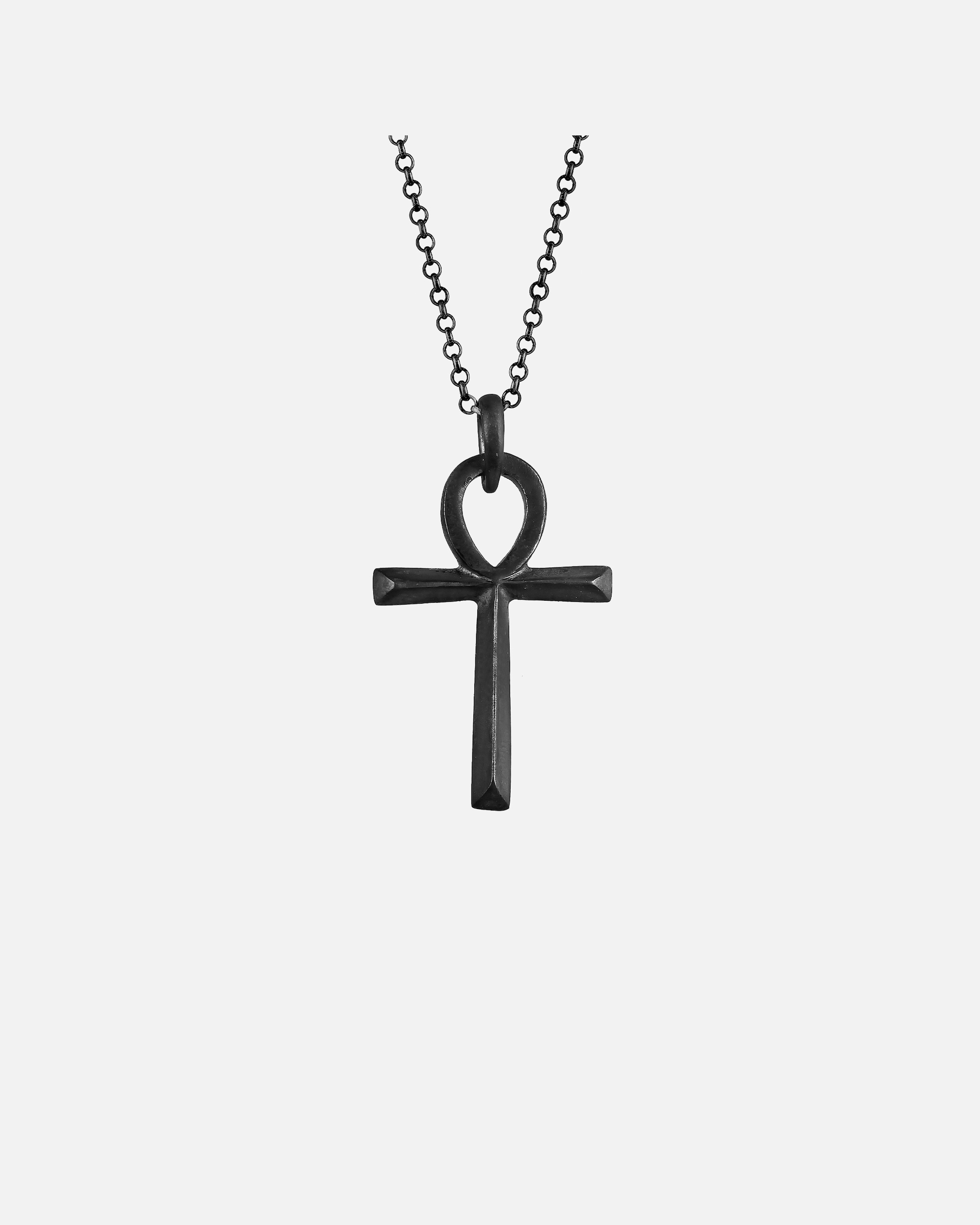 KUZZOI Men's Necklace Ankh Cross Holy Symbol 925 Silver