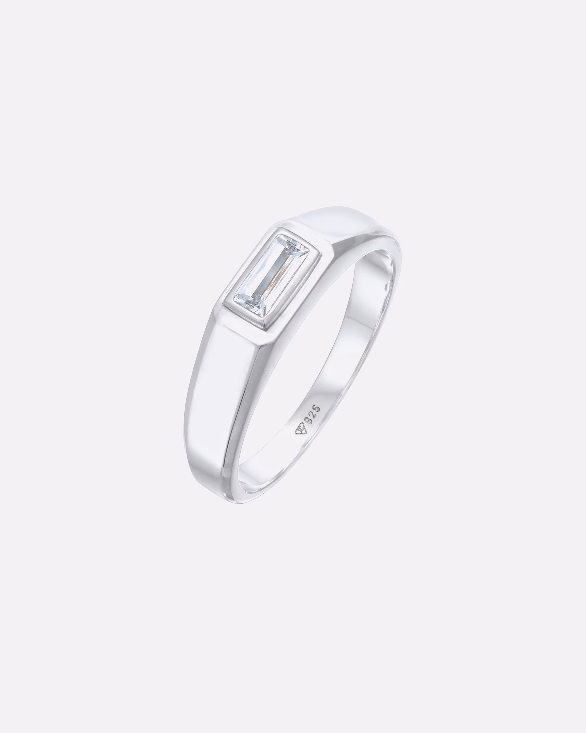 KUZZOI ring men's topaz simple elegant 925 silver