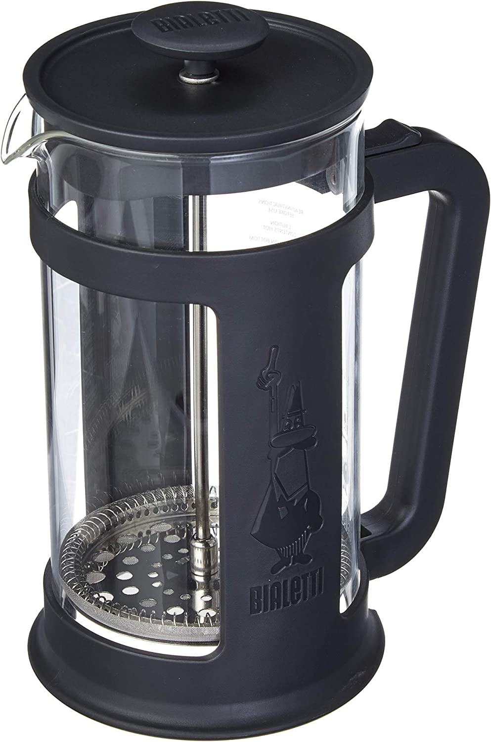 Bialetti Modern coffee press, glass, black, 8-cup