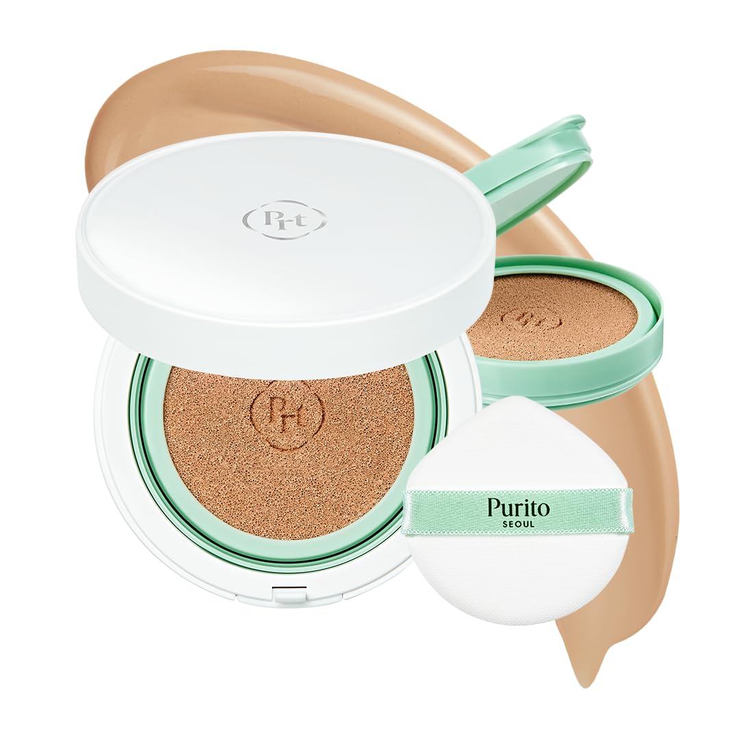 PURITO SEOUL Wonder Releaf Centella BB Cushion #13 Neutral Ivory, Foundation, Korean Centella, Makeup Long Lasting, Flawless Coverage, K-Beauty, 15 g, 0.52 fl.oz