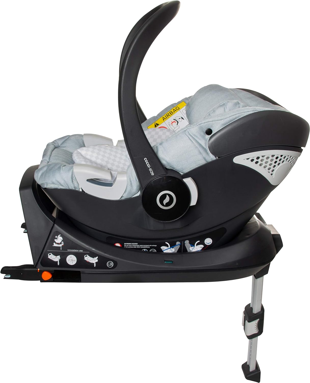 Osann Coco i-Size, Baby Car Seat 40 to 80 cm - Black Melange