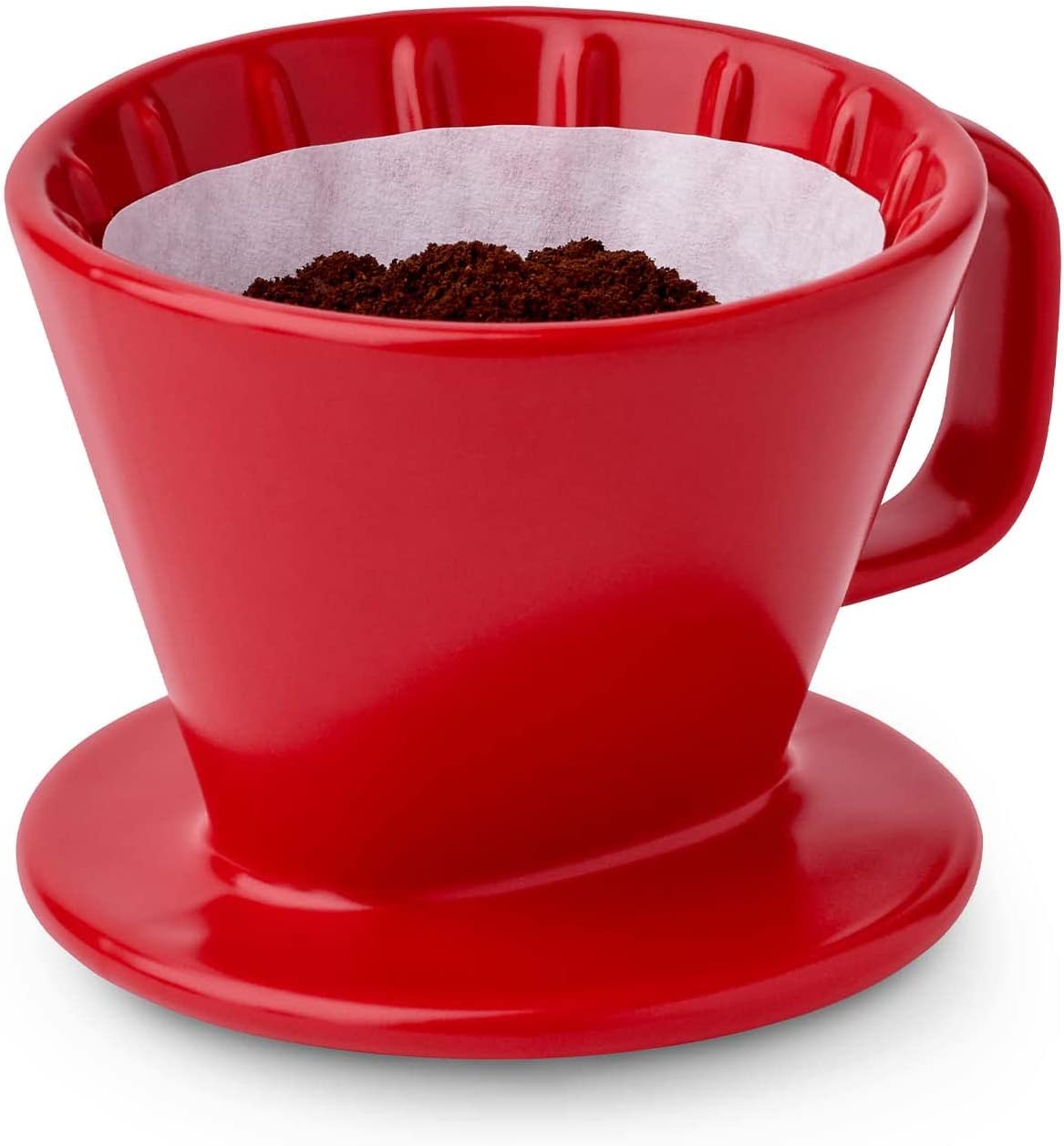 Tchibo Coffee Filter, Hand Filter, Hand Filter, Filter Size 101, Dishwasher Safe, Ceramic, Red
