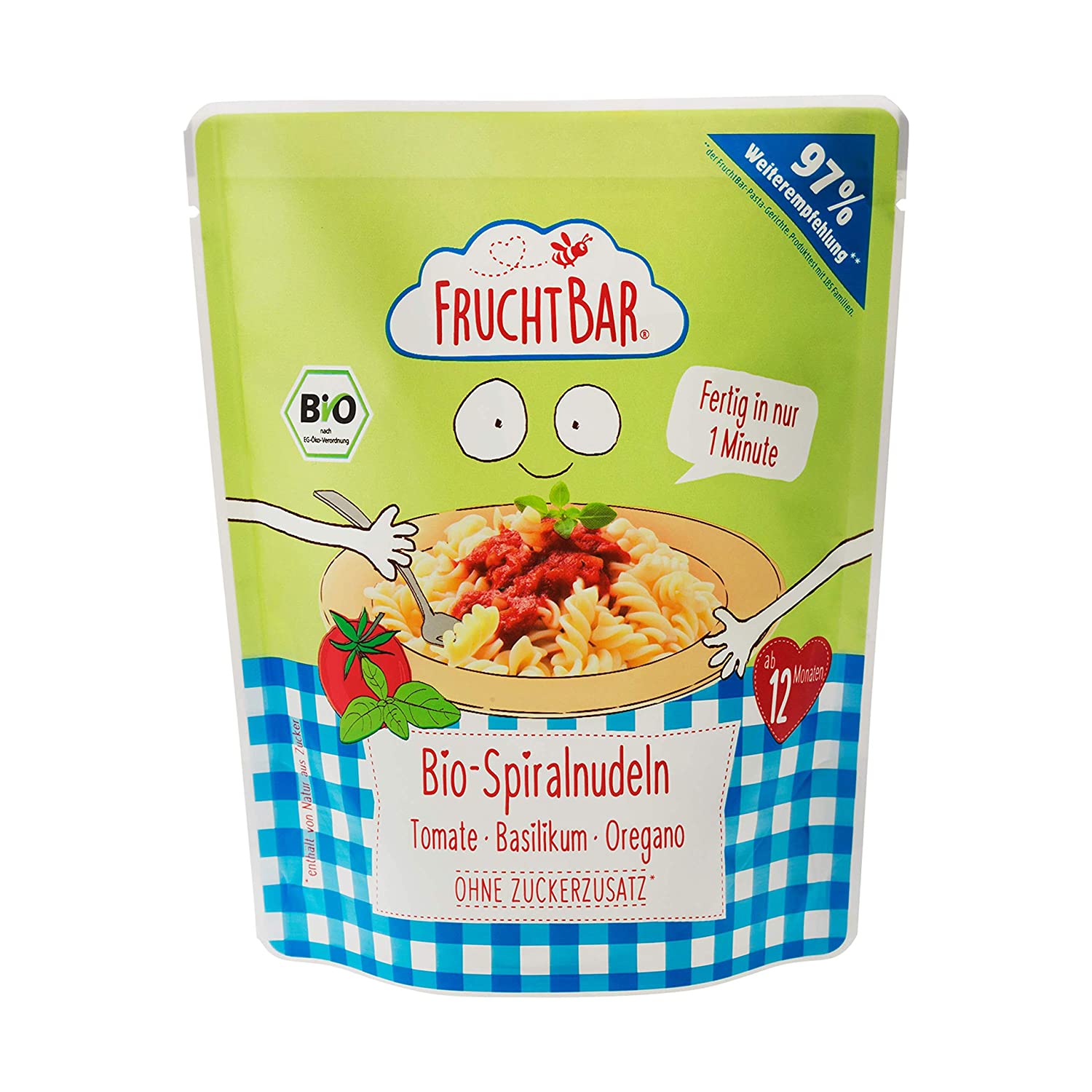 FruchtBar Bio-Spiralnudeln, 6 x 190g