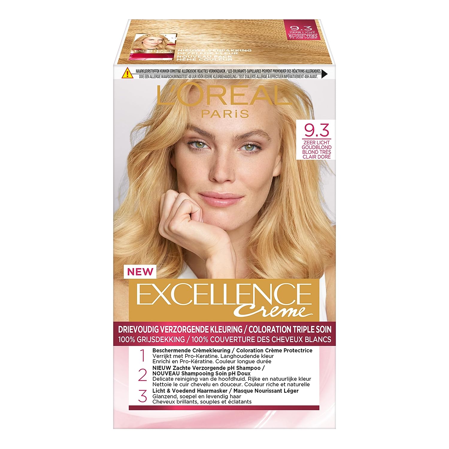L?Oréal Paris Excellence Cream Crèmekleuring 9.3 Zar Light Goud Blonde