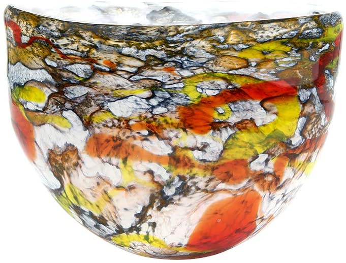 GILDE GLAS art Bowl – Decorative Object Handmade Glass Height 20 cm x Width 30 cm