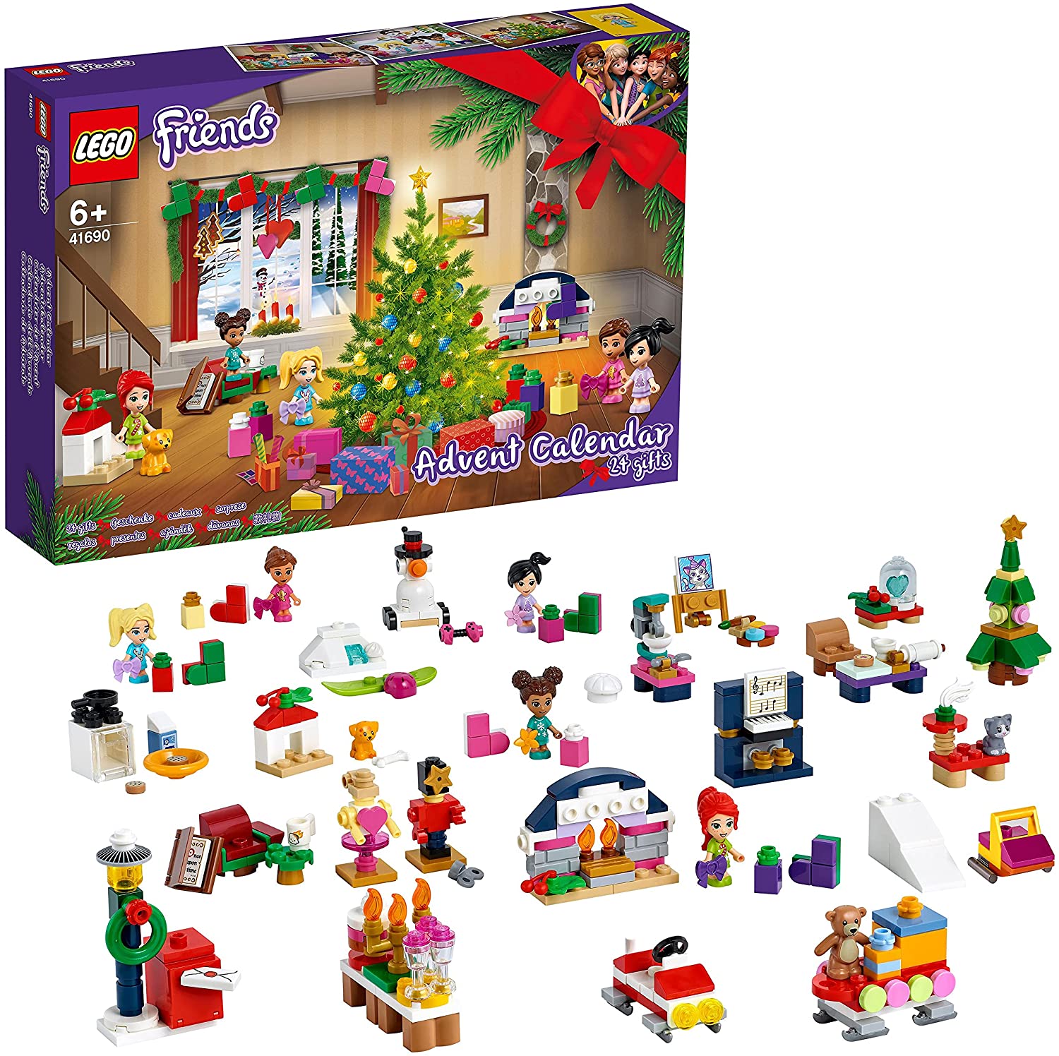 LEGO 41690 Friends Advent Calendar 2021, Christmas Toy for Boys and Girls w