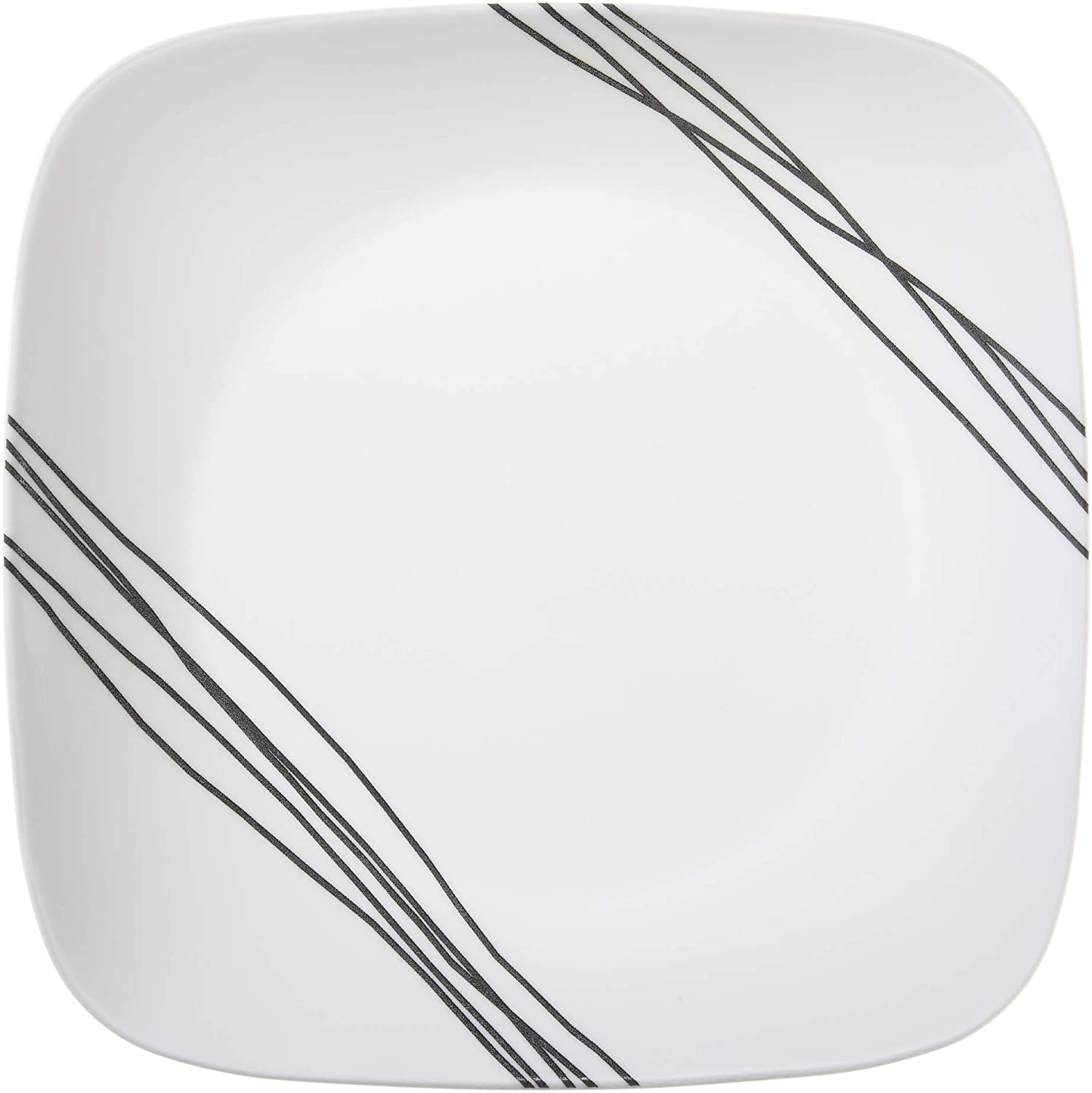 Corelle Square Simple Sketch Dinner Service Set, Microwave and Dishwasher Safe by Corelle