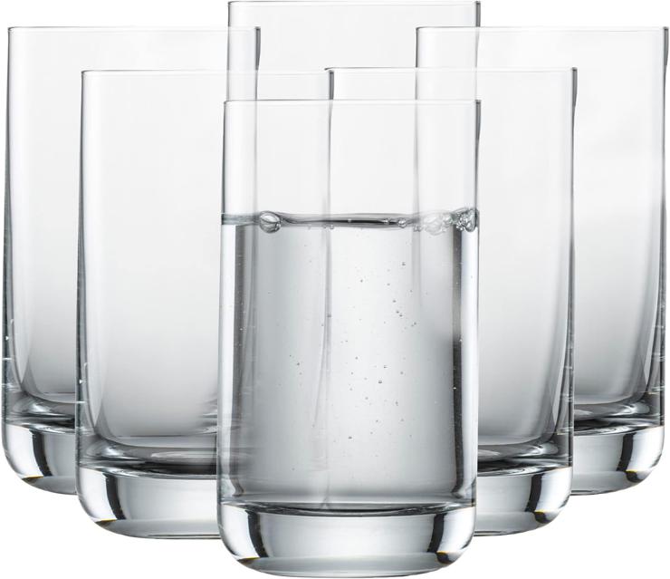 Schott Zwiesel Allround Mug Simple (set of 6), straight drinking glass for water or juice, dishwasher-safe Tritan crystal glasses, Made in Germany (Item No. 123661)