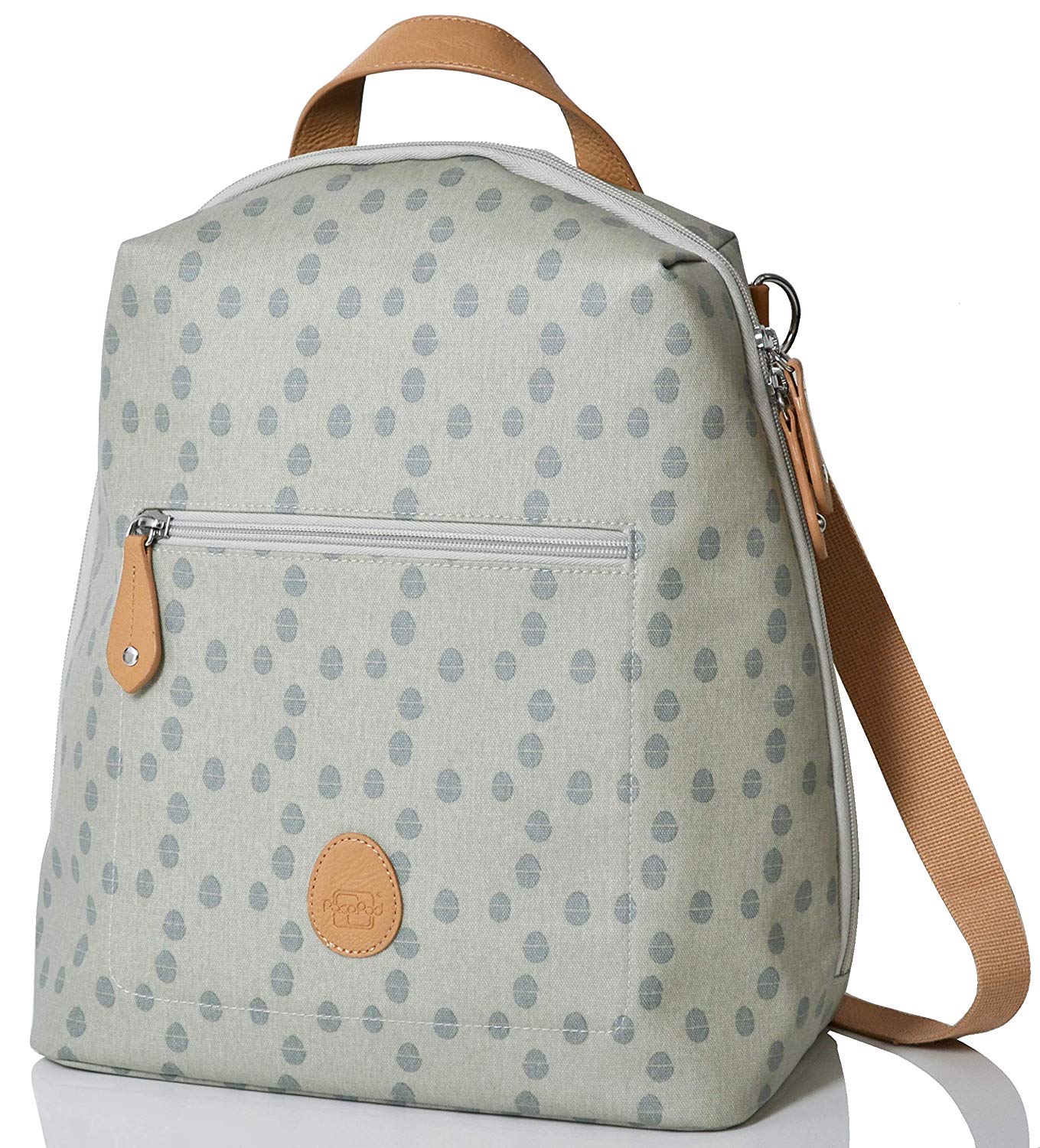 PacaPod Hartland Oyster Acorn Designer Baby Changing Bag - Luxury Neutral Backpack 3 in 1 Organiser System with Convertible Straps