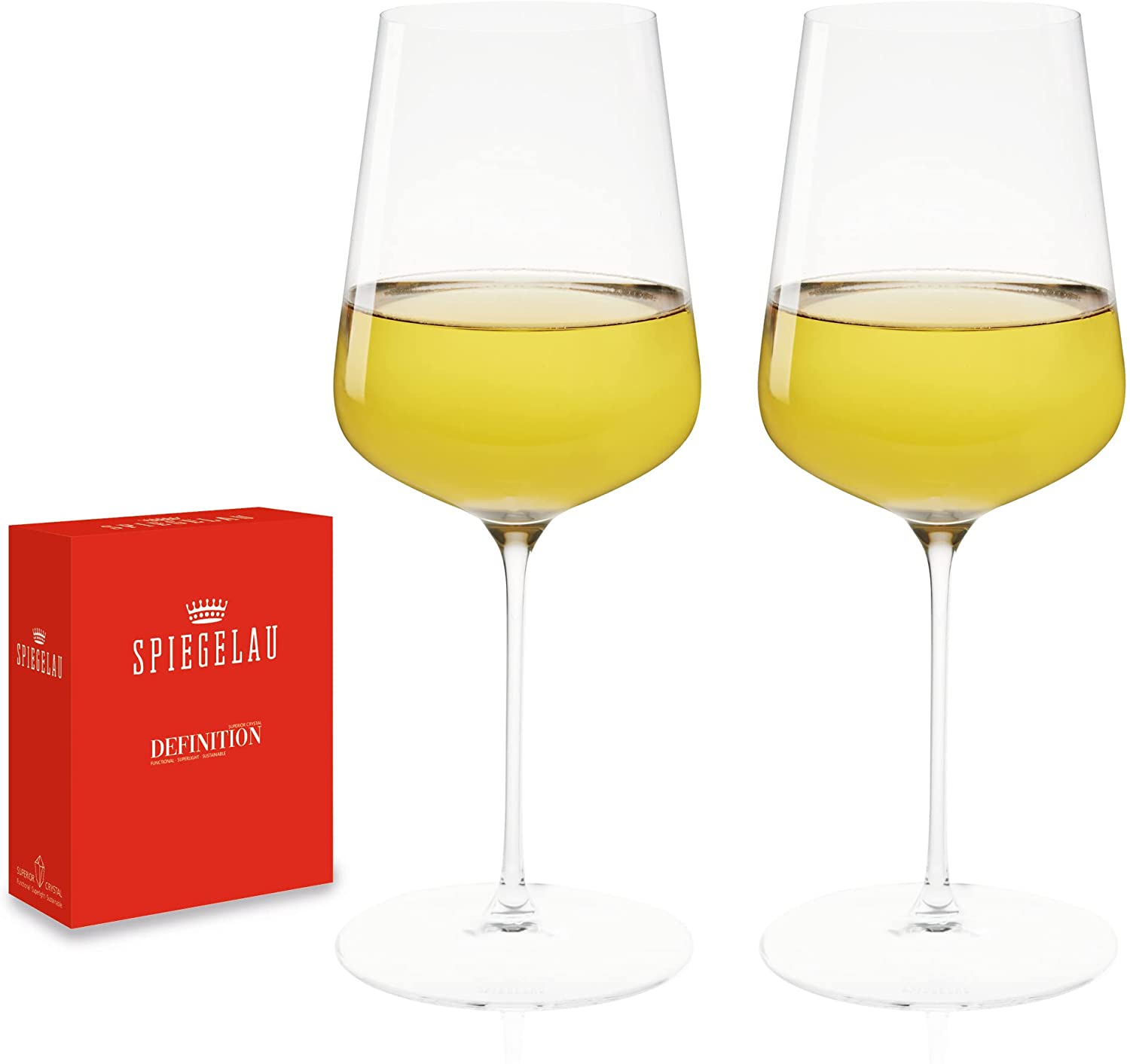 Spiegelau & Nachtmann, Set of 2 Universal Crystal Wine Glasses 550ml Definition 1350161