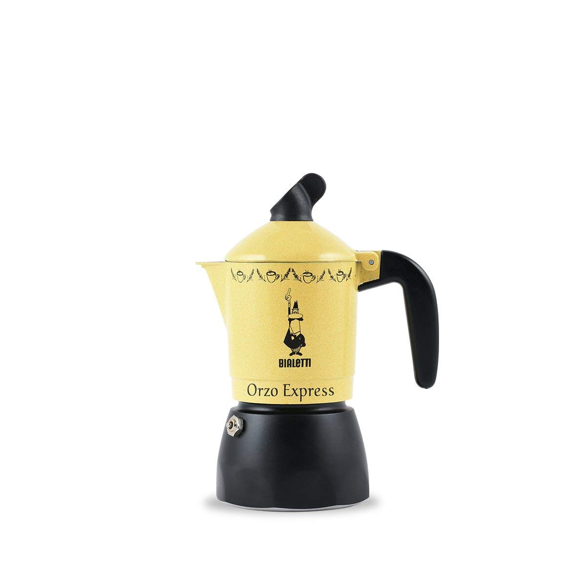 Bialetti New Barley Maker For 2 Cups, Aluminum, Yellow