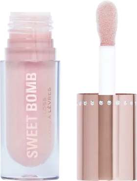 Revolution Lip gloss Y2K Baby Sugar Bomb Vanilla Ice White Holo, 4.5 g
