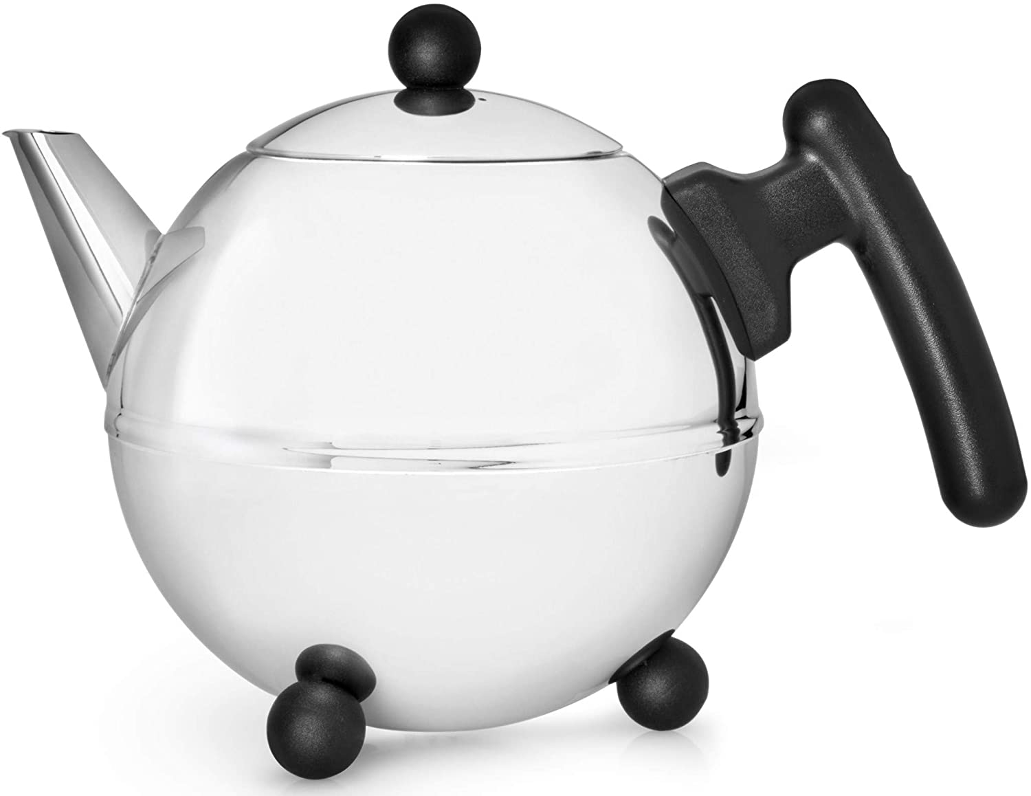Bredemeijer 0.75 L Stainless Steel Teapot Bella Ronde, Black